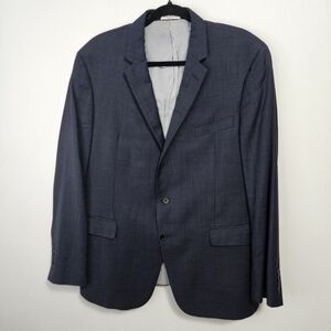 Todd Snyder Mayfair Fit Single Breast Blazer Men's Sz 44R  Micro Plaid Navy Blue